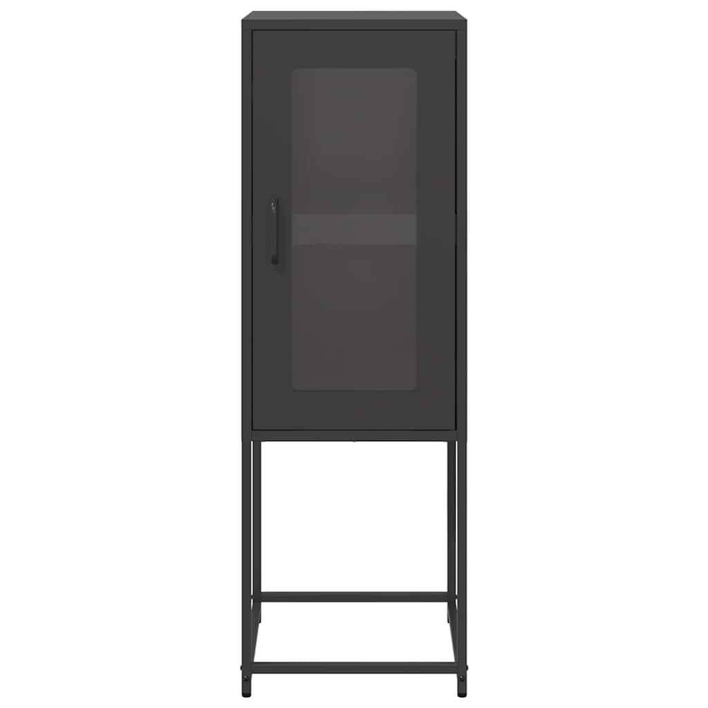 Komoda crna 36x39x107 cm Hladno valjani čelik