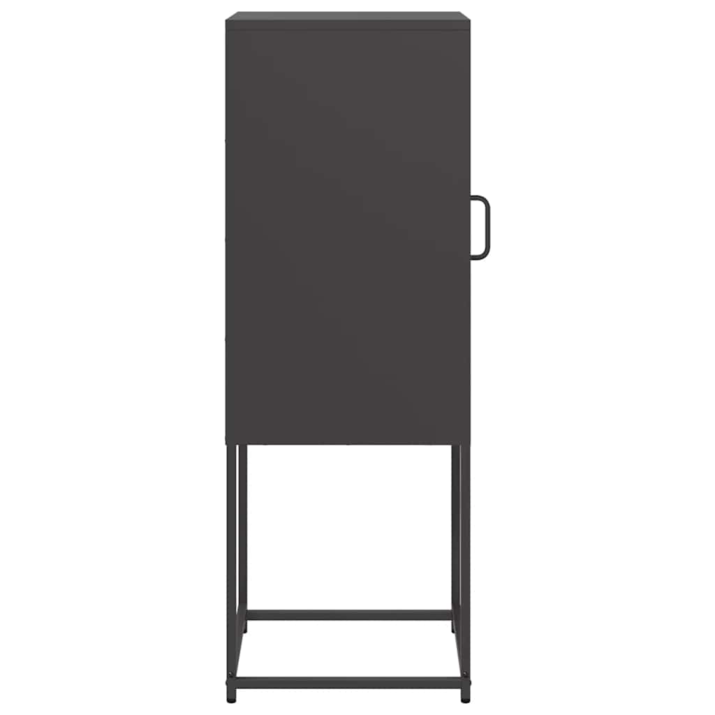 Komoda crna 36x39x107 cm Hladno valjani čelik