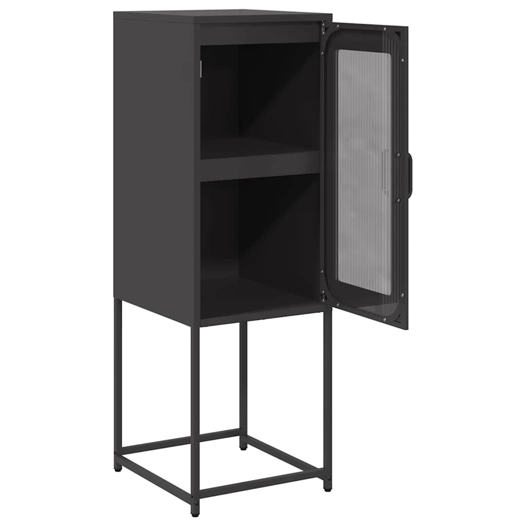Komoda crna 36x39x107 cm Hladno valjani čelik