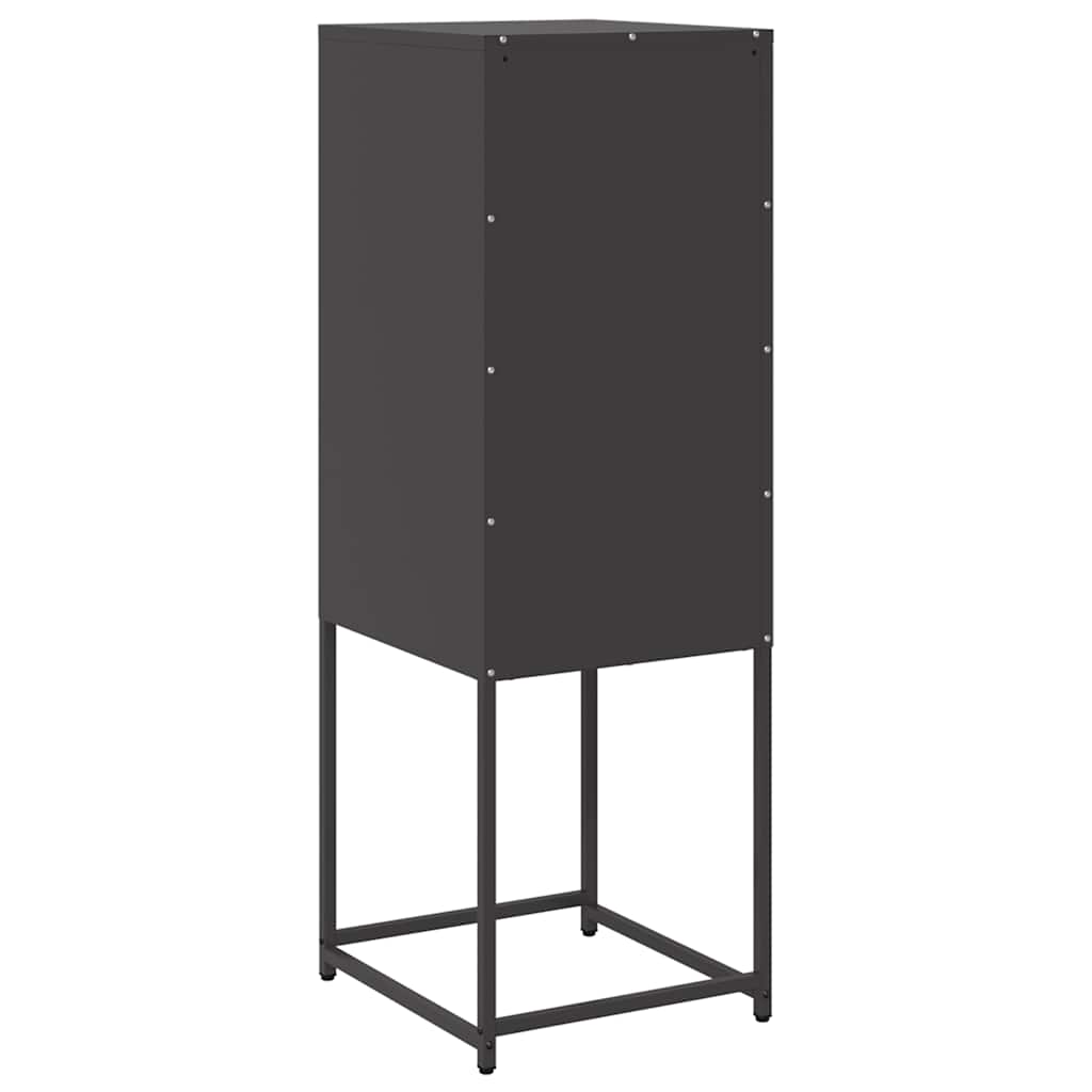 Komoda crna 36x39x107 cm Hladno valjani čelik