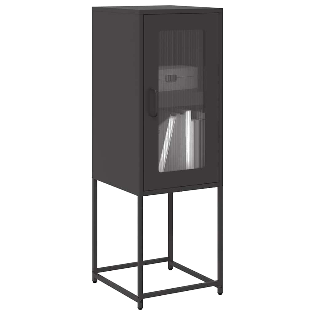 Komoda crna 36x39x107 cm Hladno valjani čelik
