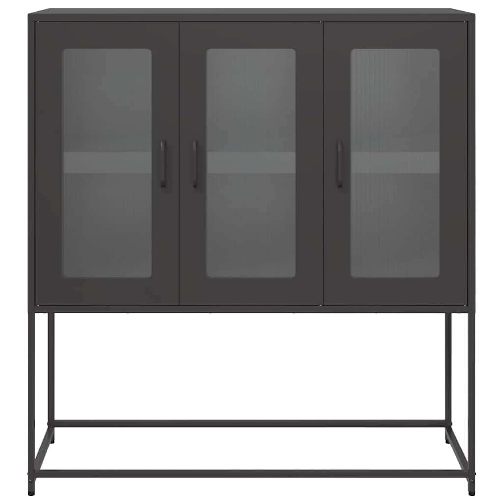 Komoda crna 100,5 x 39 x 107 cm od hladno valjanog čelika