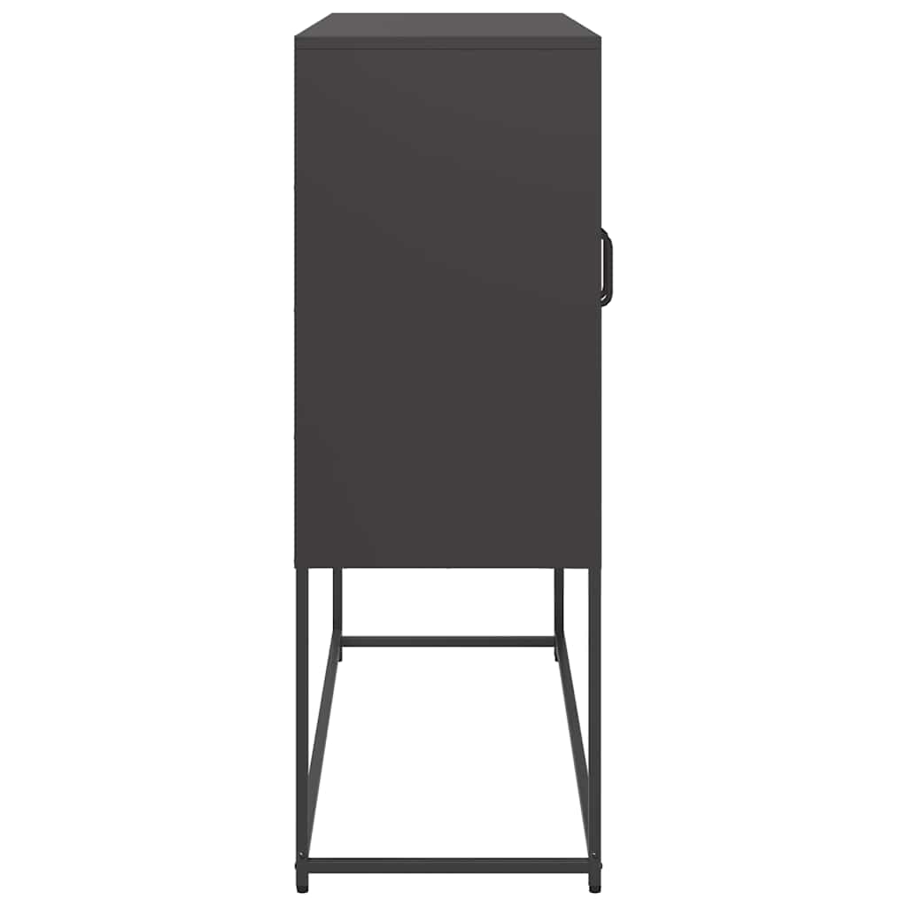 Komoda crna 100,5 x 39 x 107 cm od hladno valjanog čelika