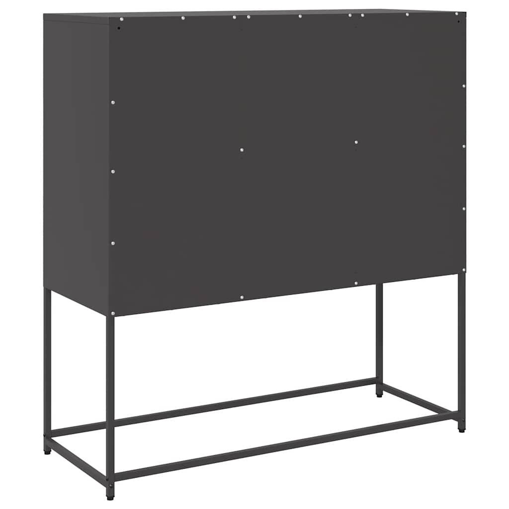 Komoda crna 100,5 x 39 x 107 cm od hladno valjanog čelika
