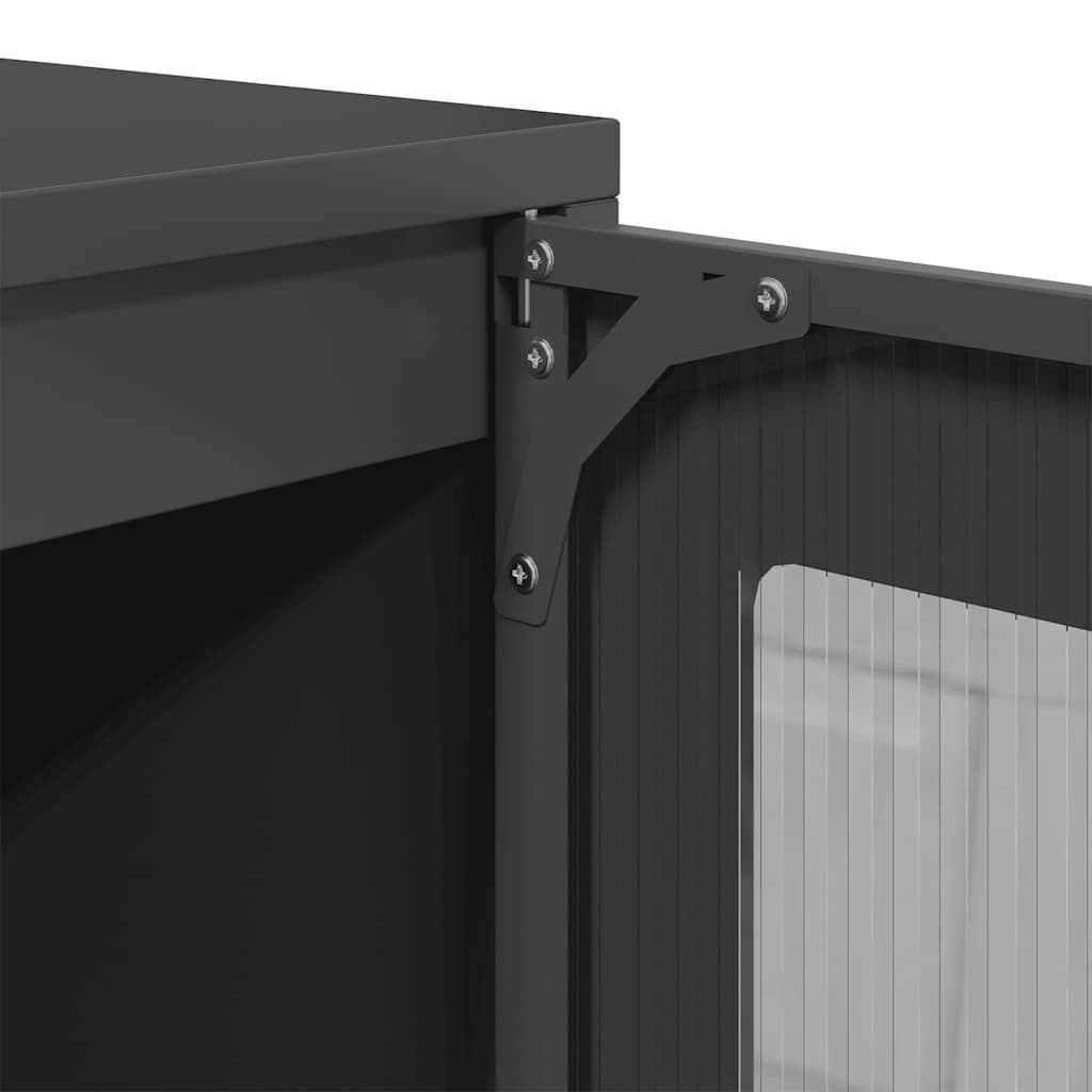 Komoda crna 100,5 x 39 x 107 cm od hladno valjanog čelika