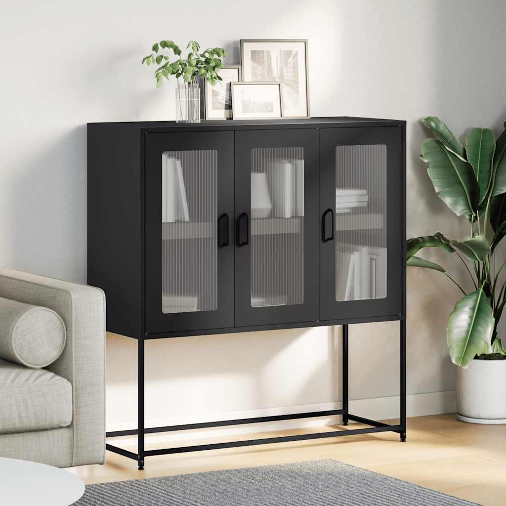 Komoda antracit 100,5 x 39 x 107 cm od hladno valjanog čelika