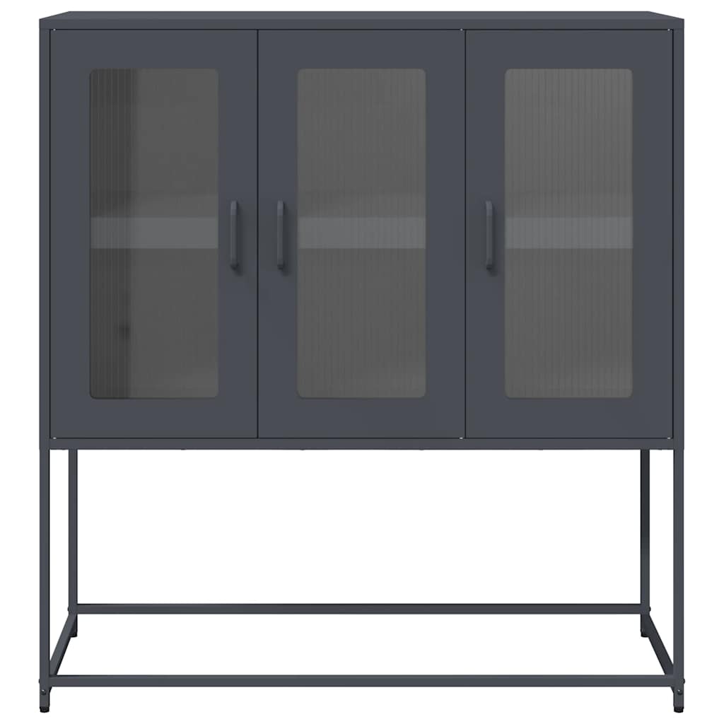 Komoda antracit 100,5 x 39 x 107 cm od hladno valjanog čelika