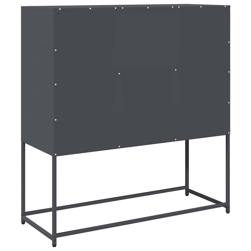 Komoda antracit 100,5 x 39 x 107 cm od hladno valjanog čelika