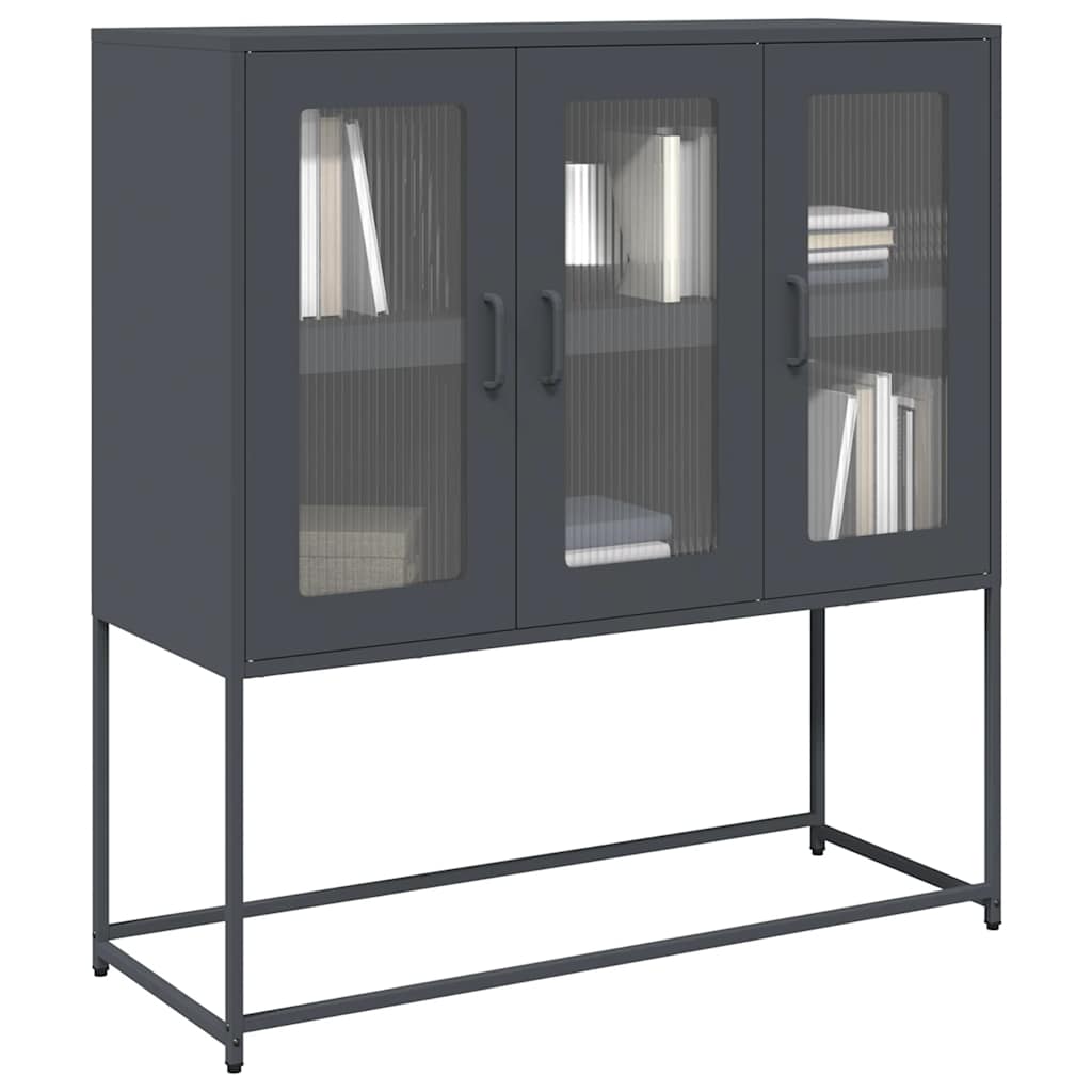 Komoda antracit 100,5 x 39 x 107 cm od hladno valjanog čelika