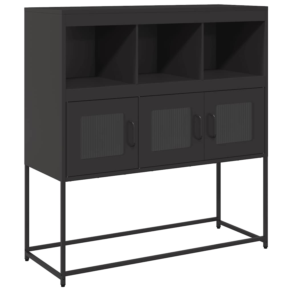 Komoda crna 100,5 x 39 x 107 cm od hladno valjanog čelika