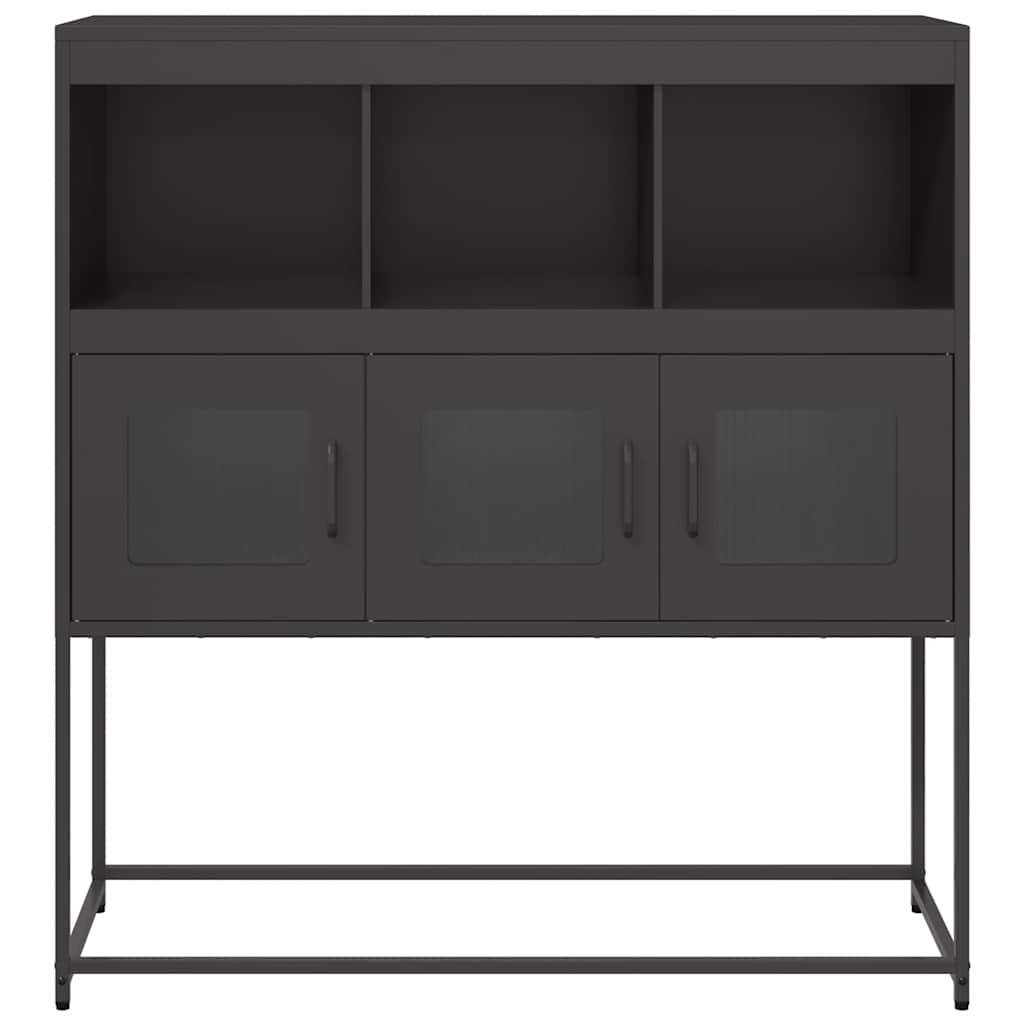 Komoda crna 100,5 x 39 x 107 cm od hladno valjanog čelika
