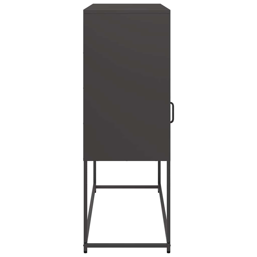 Komoda crna 100,5 x 39 x 107 cm od hladno valjanog čelika
