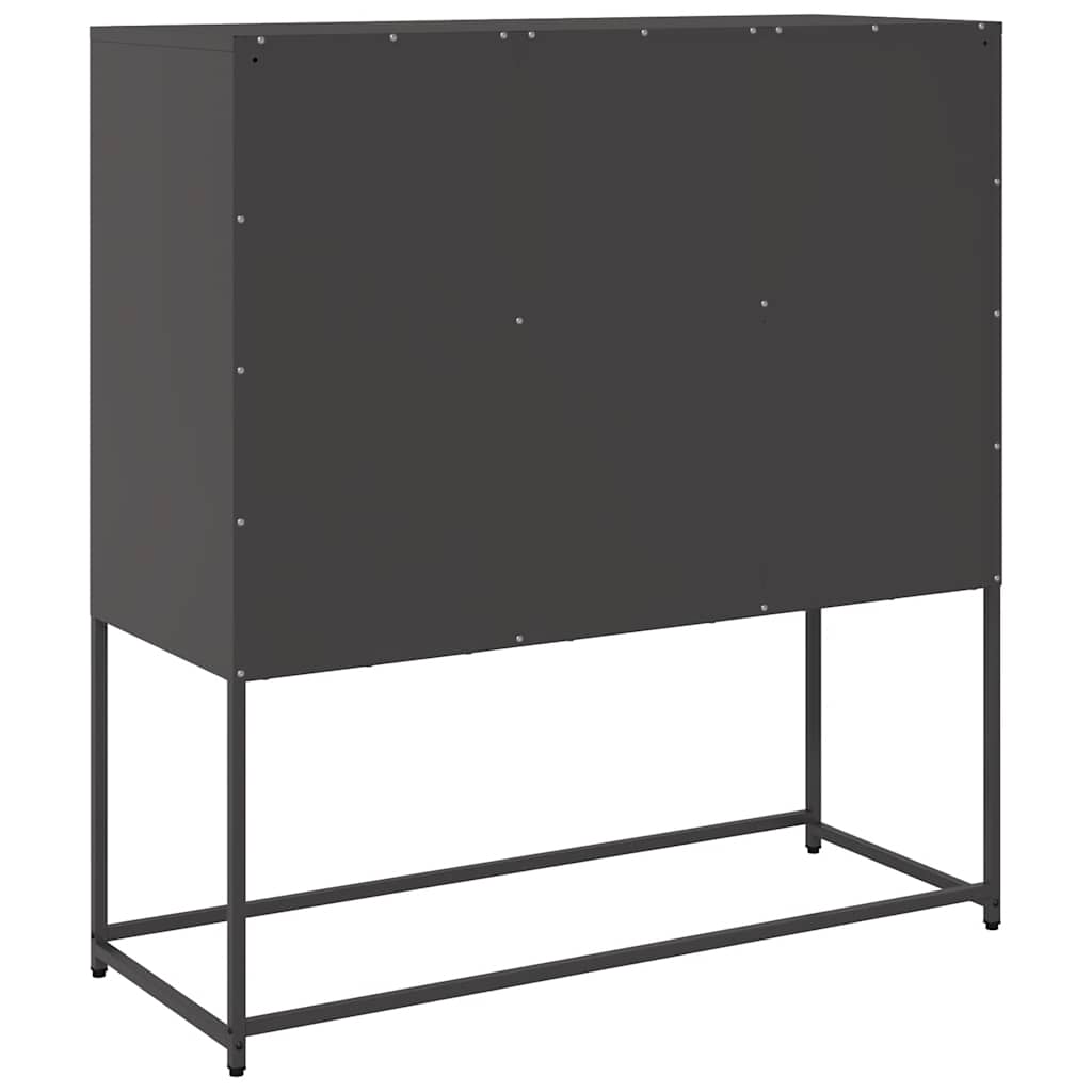 Komoda crna 100,5 x 39 x 107 cm od hladno valjanog čelika