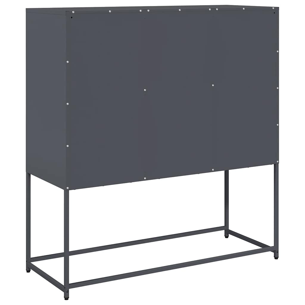 Komoda antracit 100,5 x 39 x 107 cm od hladno valjanog čelika