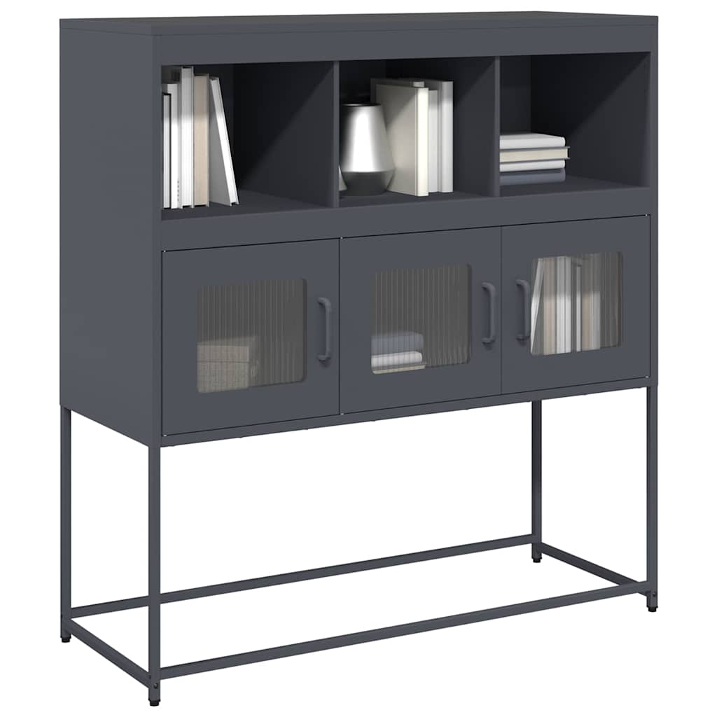Komoda antracit 100,5 x 39 x 107 cm od hladno valjanog čelika