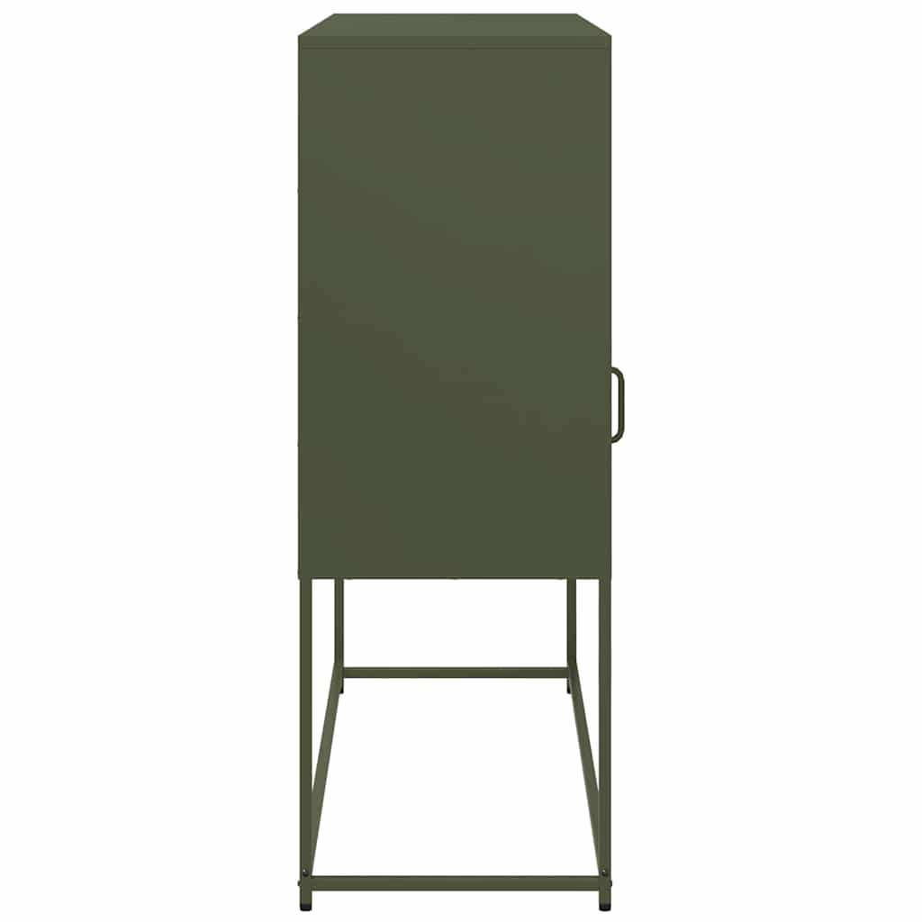 Komoda maslinastozelena 100,5x39x107 cm hladno valjani čelik