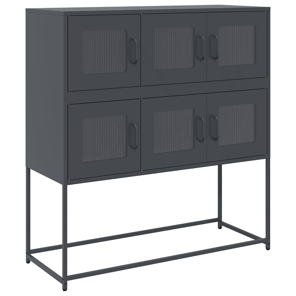 Komoda antracit 100,5 x 39 x 107 cm od hladno valjanog čelika