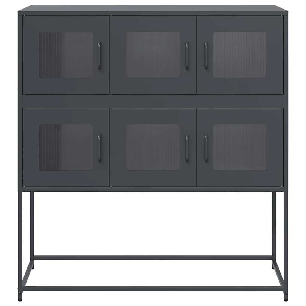 Komoda antracit 100,5 x 39 x 107 cm od hladno valjanog čelika