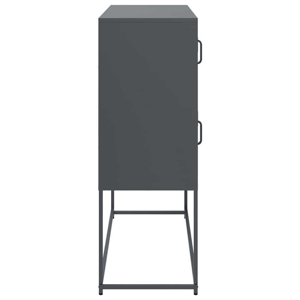 Komoda antracit 100,5 x 39 x 107 cm od hladno valjanog čelika