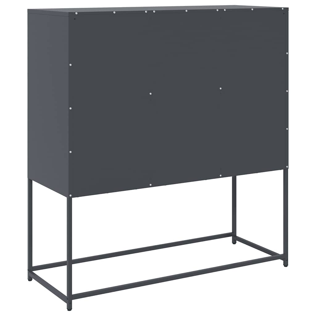 Komoda antracit 100,5 x 39 x 107 cm od hladno valjanog čelika