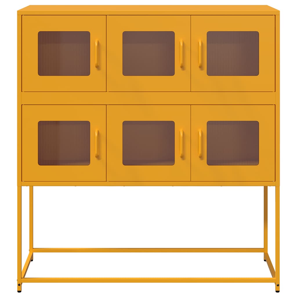 Komoda boja senfa 100,5x39x107 cm hladno valjani čelik