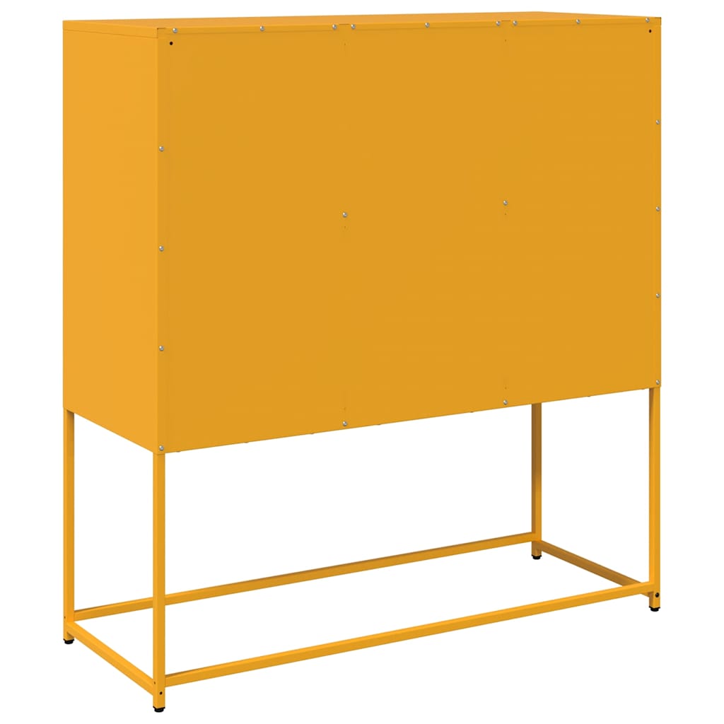 Komoda boja senfa 100,5x39x107 cm hladno valjani čelik