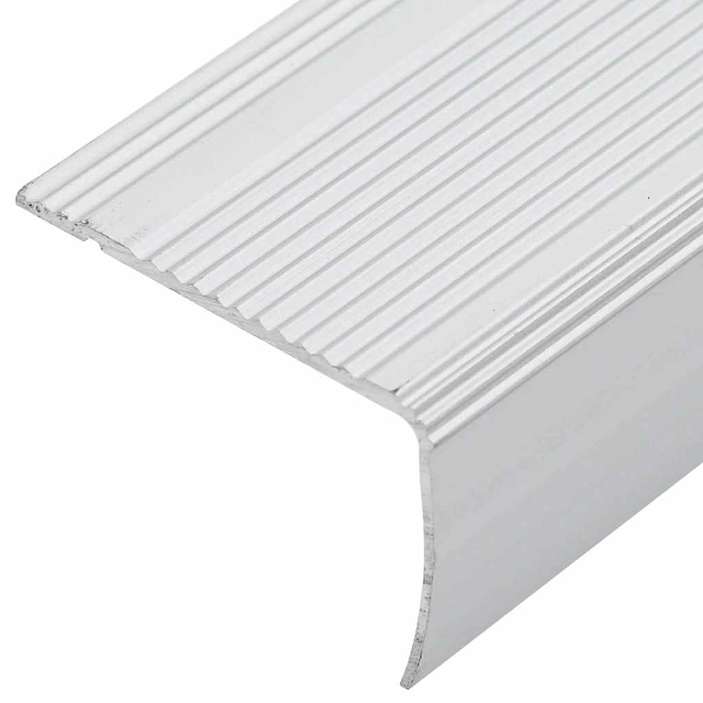 Profili za rubove stepenica 10 pcs Srebrno 67 x 3.5 x 3 cm