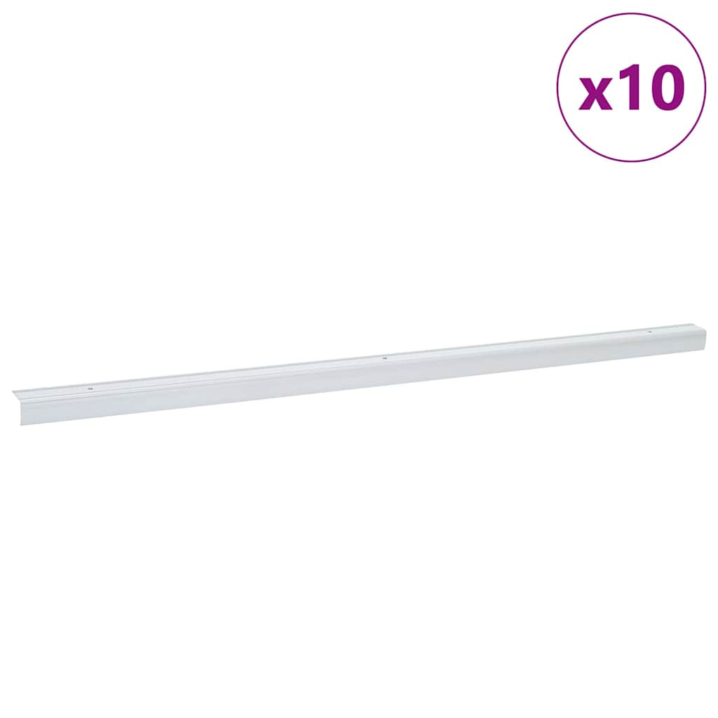 Profili za rubove stepenica 10 pcs Srebrno 67 x 3.5 x 3 cm