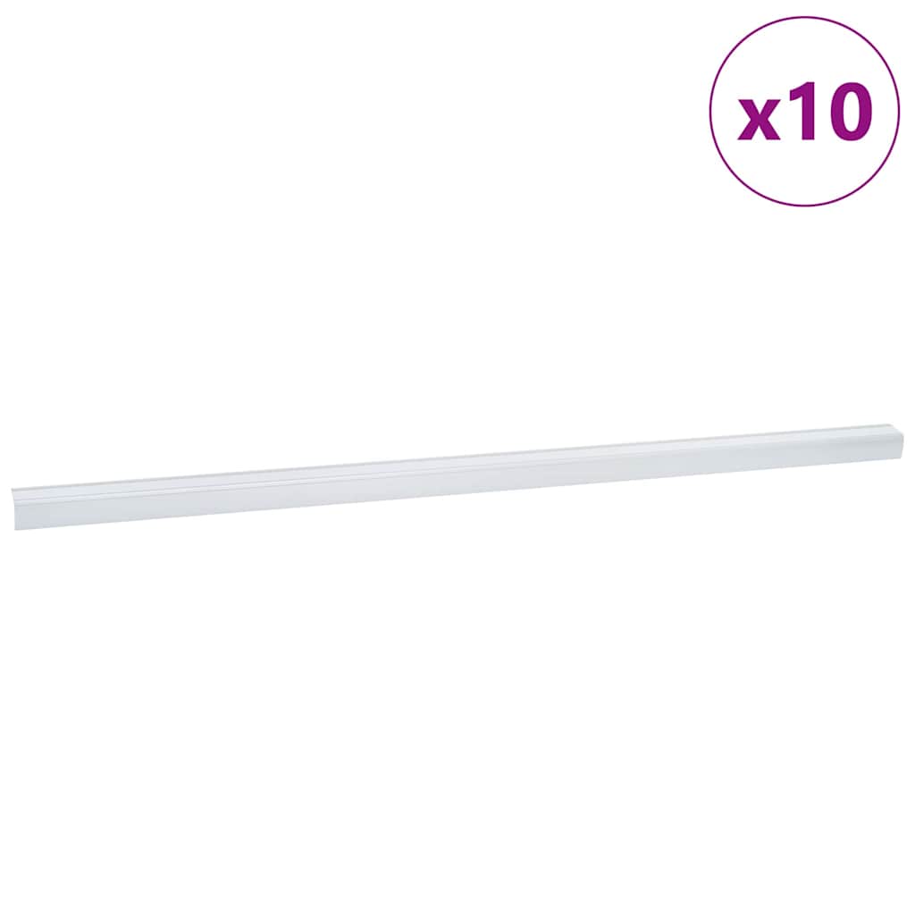 Profili za rubove stepenica 10 pcs Srebrno 67 x 3.5 x 3 cm