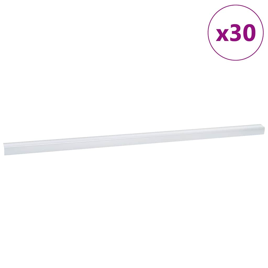 Profili za rubove stepenica 30 pcs Srebrno 67 x 3.5 x 3 cm