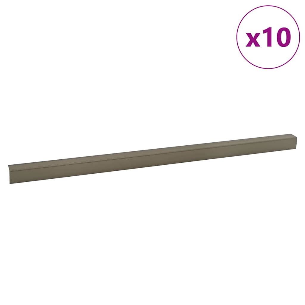 Profili za rubove stepenica 10 pcs Šampanjca 67 x 3.5 x 3 cm