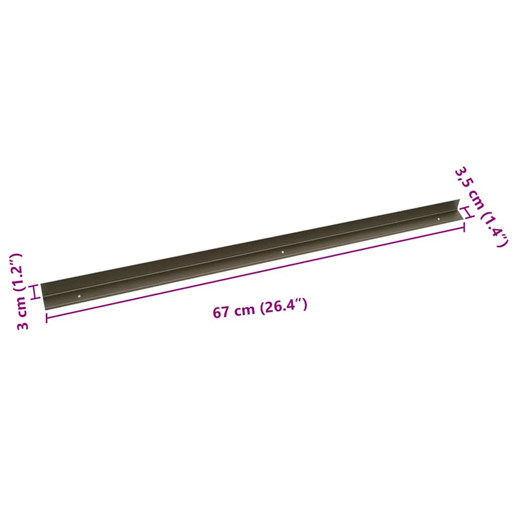 Profili za rubove stepenica 30 pcs Šampanjca 67 x 3.5 x 3 cm