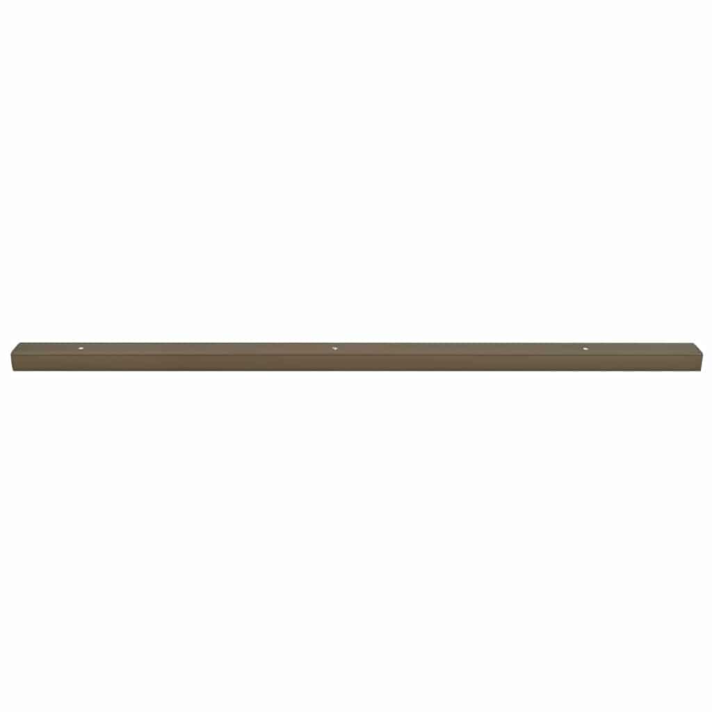 Profili za rubove stepenica 10 pcs Smeđa 67 x 3 x 2 cm Aluminij
