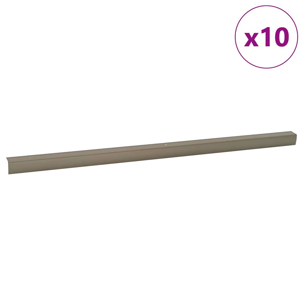 Profili za rubove stepenica 10 pcs Šampanjca 67 x 3 x 2 cm