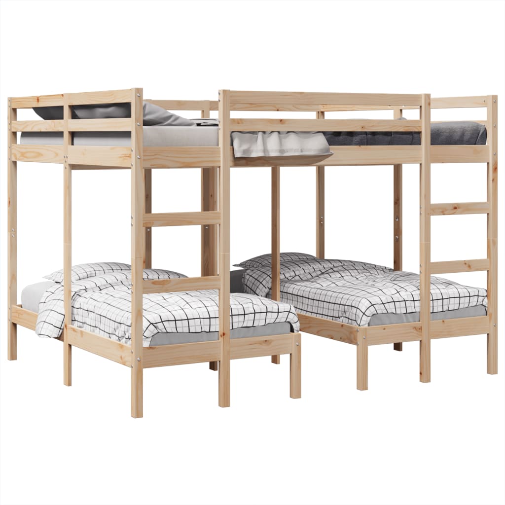 Trostruki okvir kreveta na kat 160x200/80x160 cm od borovine