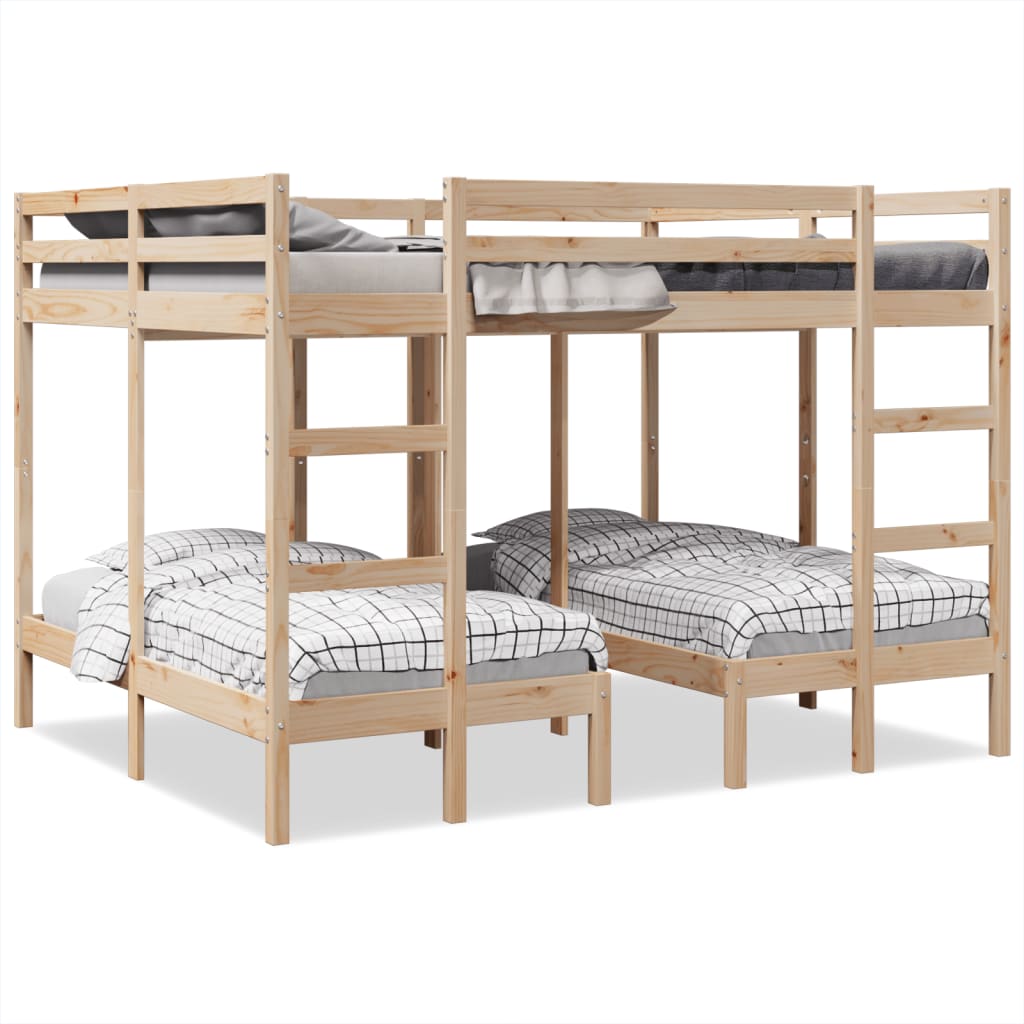 Trostruki okvir kreveta na kat 160x200/80x160 cm od borovine
