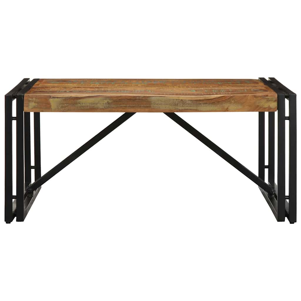 Stolić za kavu višebojna 80x80x35 cm masivnog obnovljenog drva
