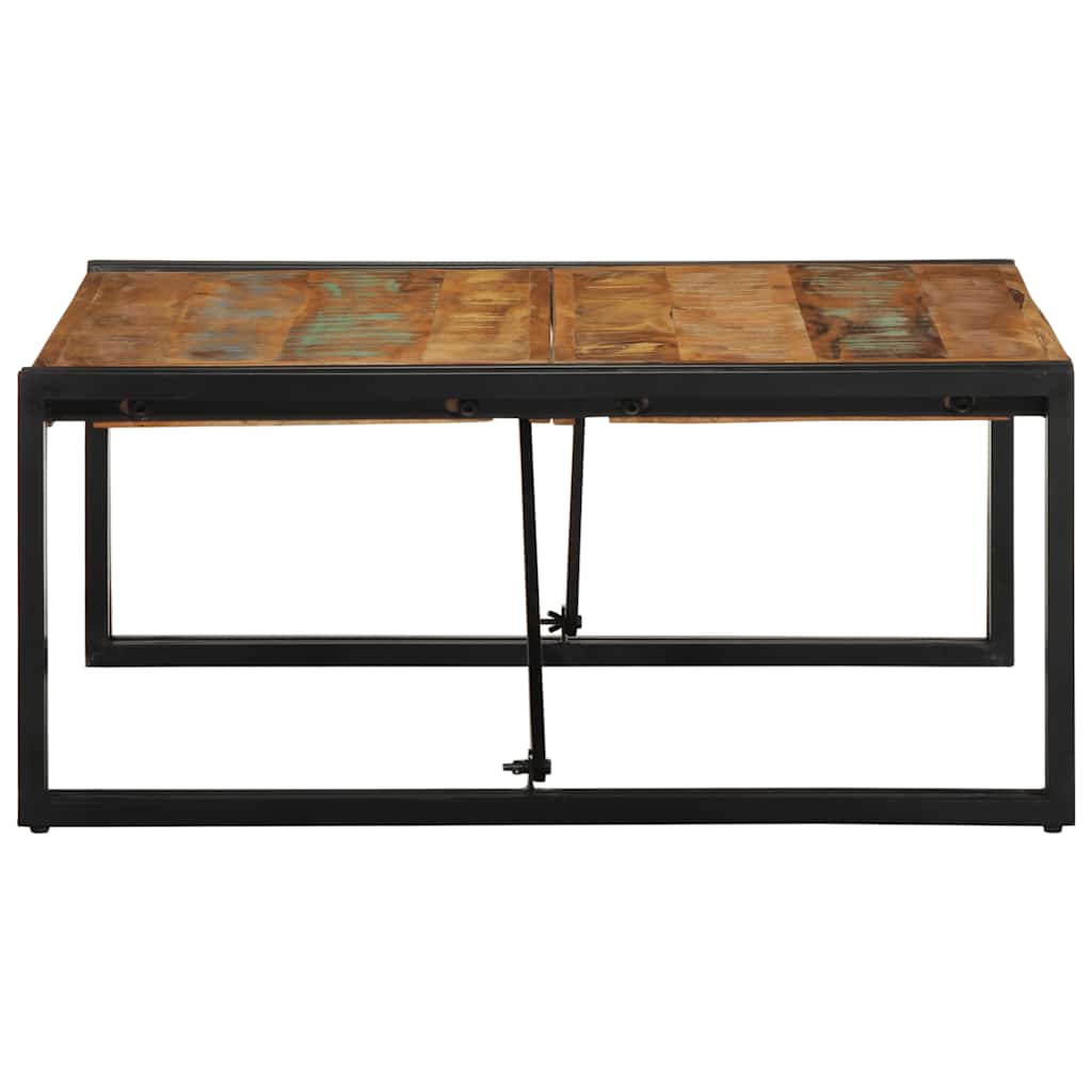 Stolić za kavu višebojna 80x80x35 cm masivnog obnovljenog drva