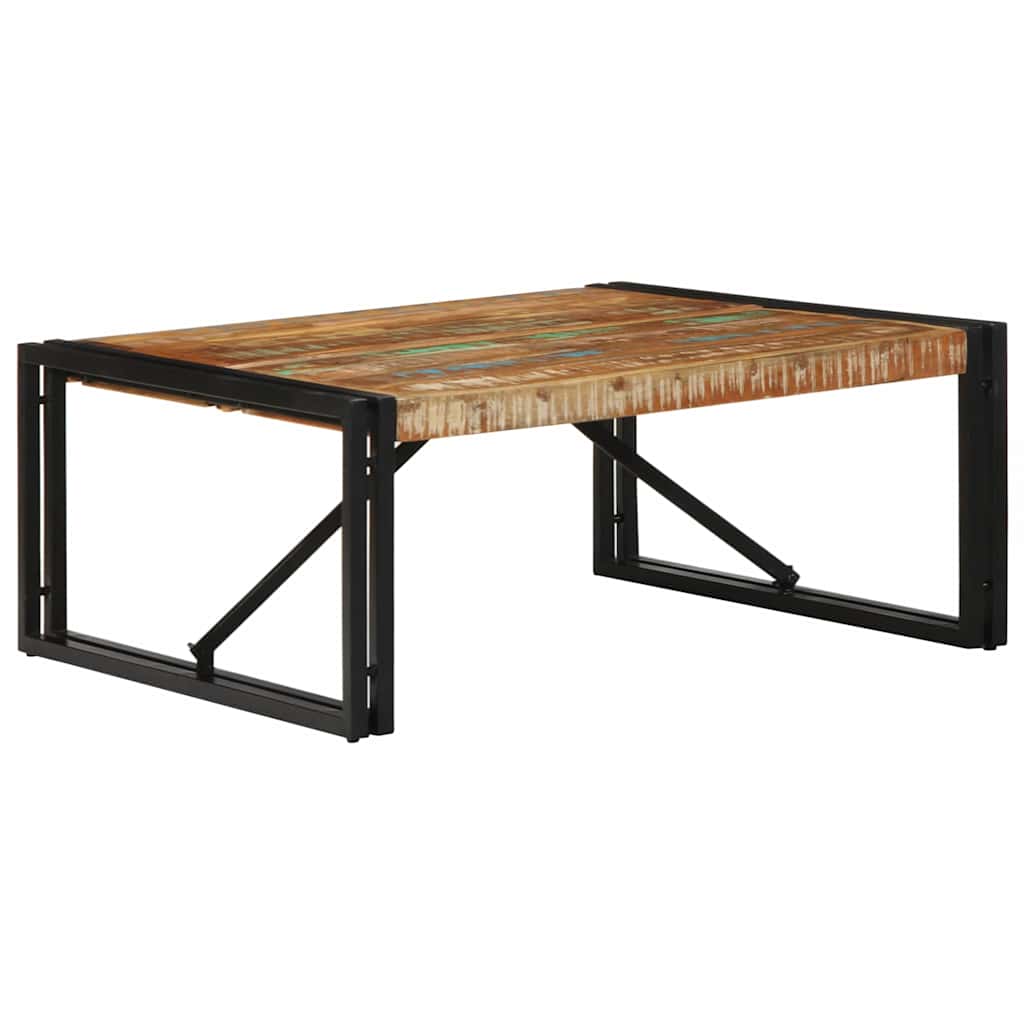 Stolić za kavu višebojna 80x80x35 cm masivnog obnovljenog drva