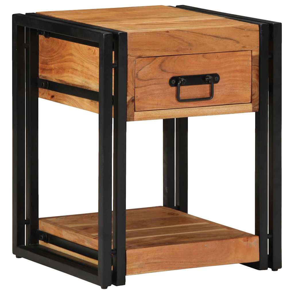 Noćni ormar 2 pcs Smeđa 40 x 40 x 50 cm Čvrsto drvo akacije