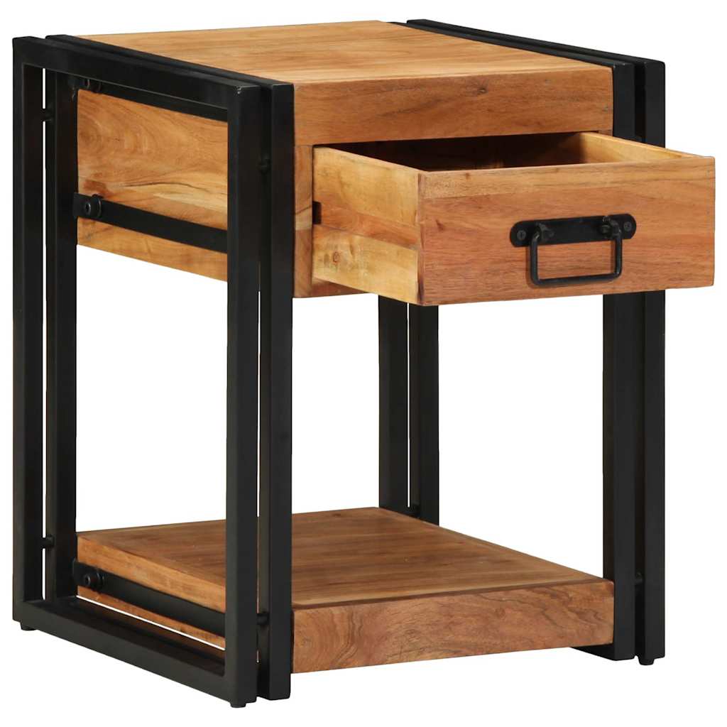 Noćni ormar 2 pcs Smeđa 40 x 40 x 50 cm Čvrsto drvo akacije