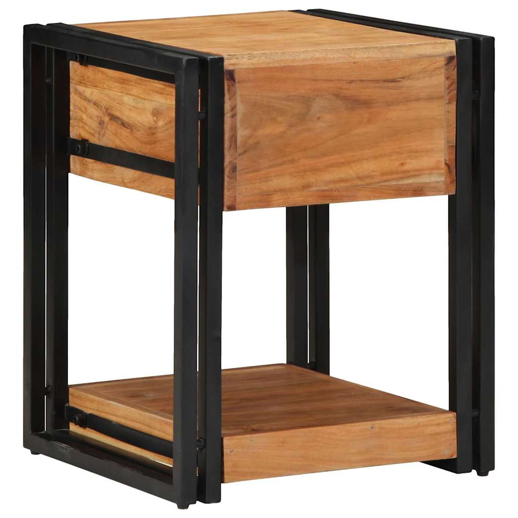 Noćni ormar 2 pcs Smeđa 40 x 40 x 50 cm Čvrsto drvo akacije