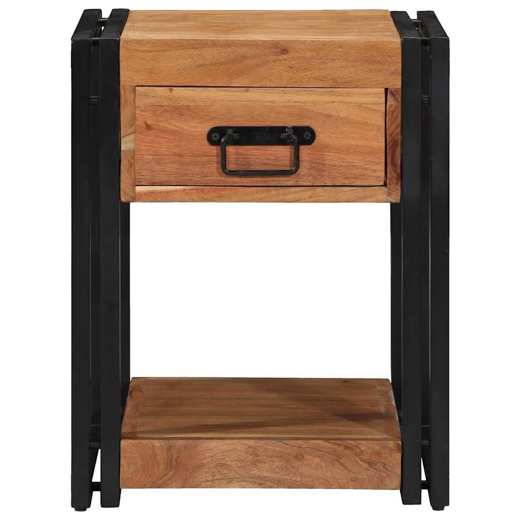 Noćni ormar 2 pcs Smeđa 40 x 40 x 50 cm Čvrsto drvo akacije