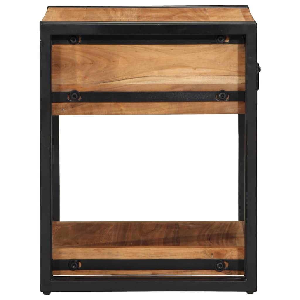 Noćni ormar 2 pcs Smeđa 40 x 40 x 50 cm Čvrsto drvo akacije