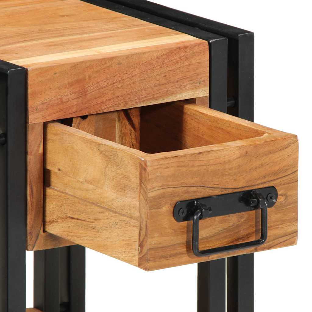 Noćni ormar 2 pcs Smeđa 30 x 30 x 40 cm Čvrsto drvo akacije