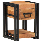 Noćni ormar 2 pcs Smeđa 30 x 30 x 40 cm Čvrsto drvo akacije