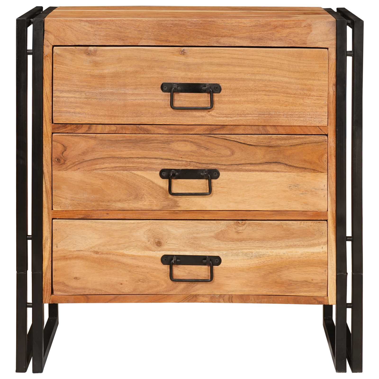 Kreveta s ladicama Smeđa 66 x 33 x 70 cm Čvrsto drvo akacije