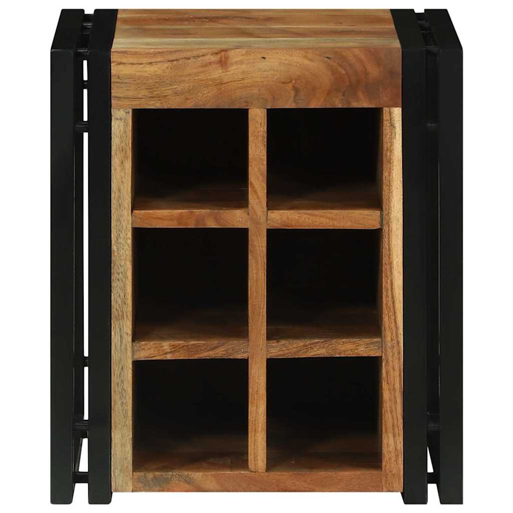 Stalak za vino Smeđa i crna 35 x 35 x 39 cm Čvrsto drvo akacije