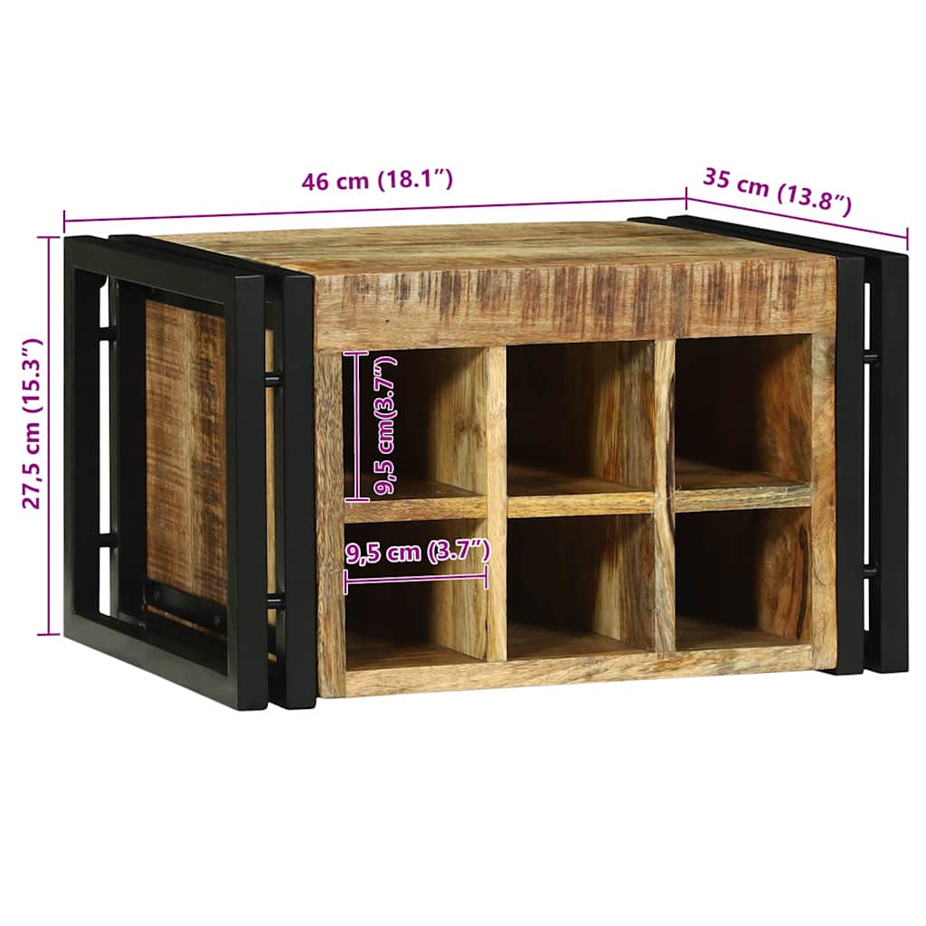 Stalak za vino 2 pcs 46 x 35 x 27,5 cm Čvrsto drvo manga
