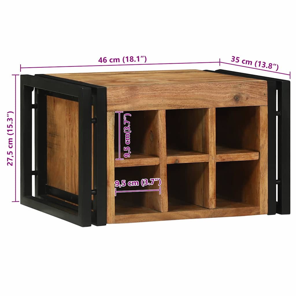 Stalak za vino 2 pcs 46 x 35 x 27,5 cm Čvrsto drvo akacije
